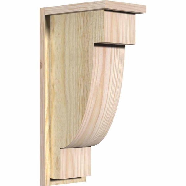 Ekena Millwork Alpine Rough Sawn Corbel w/Backplate, Douglas Fir, 8"W x 12"D x 24"H COR08X12X24ALP01RDF - main
